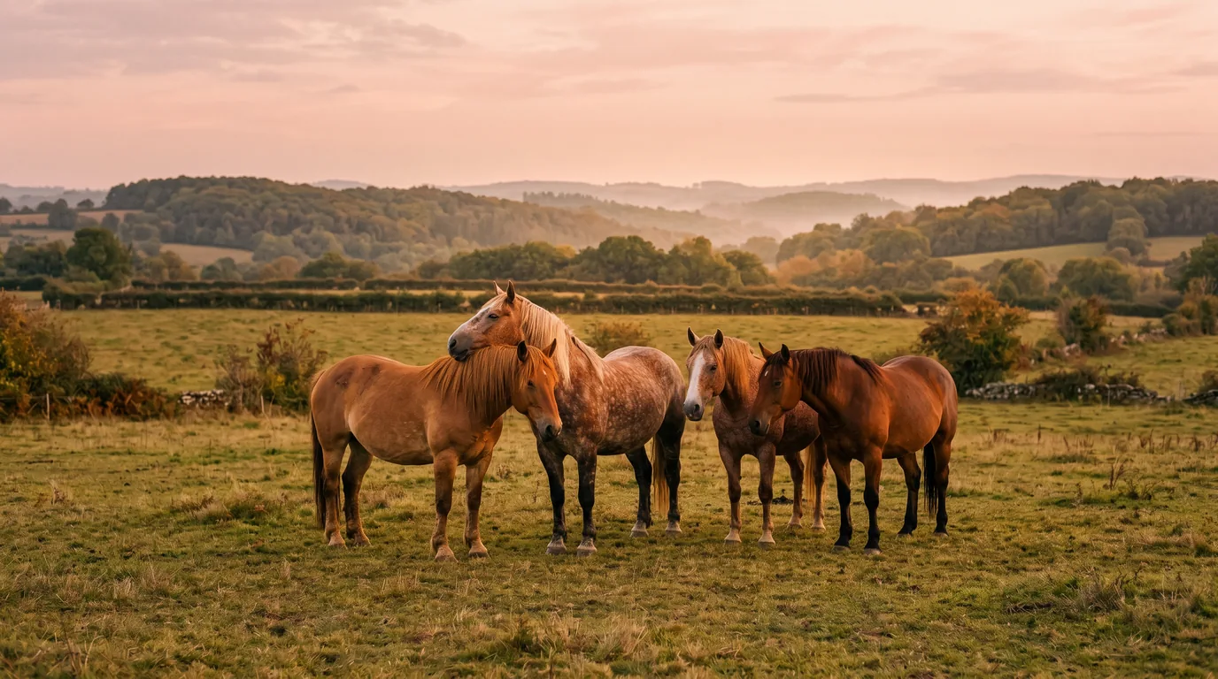Les chevaux du Les Écuries d'Augias en liberté, Corrèze